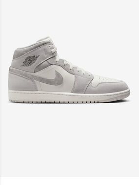 Jordan High-Top Sneakers in White and Light Gray